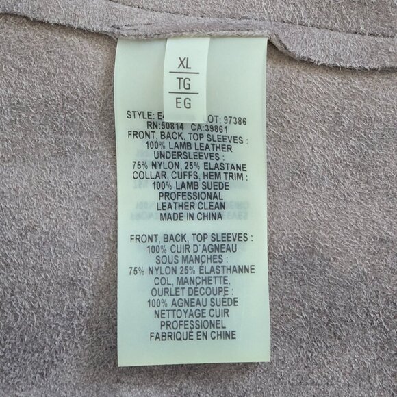 Lambskin leather collarless jacket - Picture 4 of 16